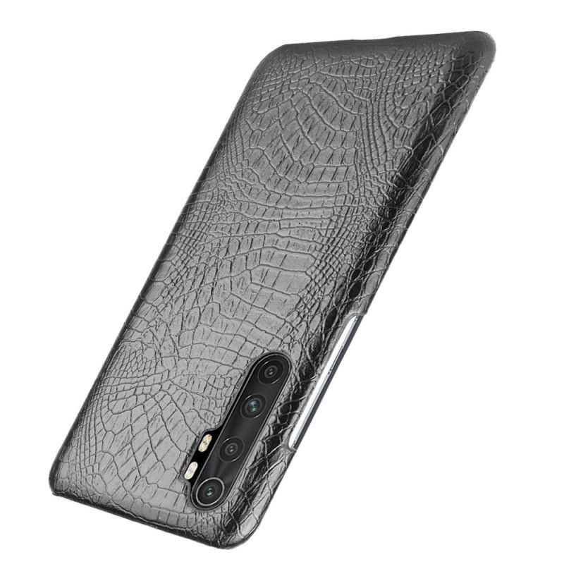 Hülle Für Xiaomi Mi Note 10 Lite Schwarz Krokodillederstil