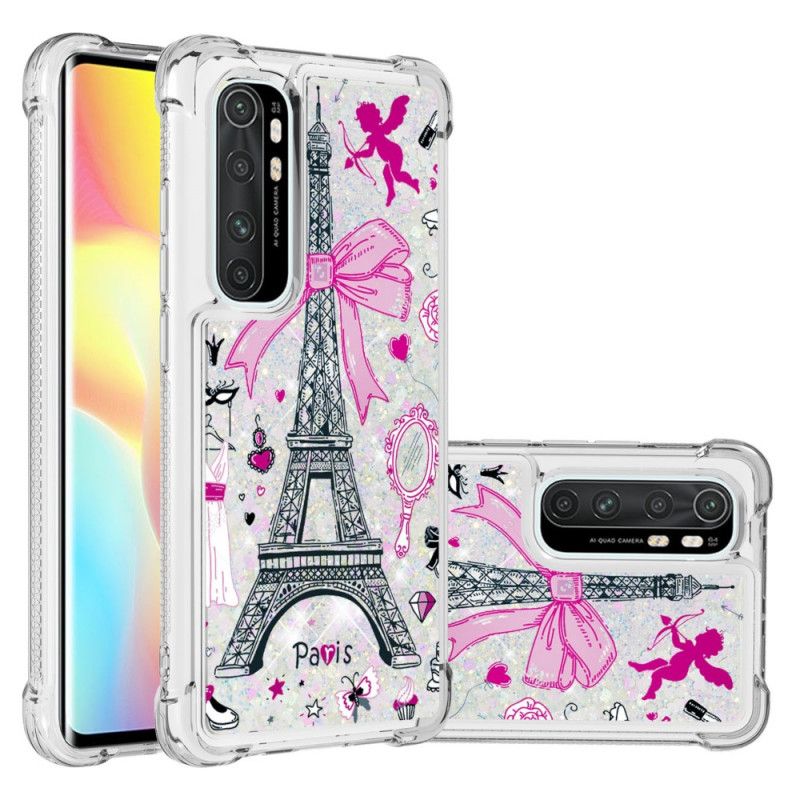 Hülle Xiaomi Mi Note 10 Lite Der Eiffelturm Glitzert