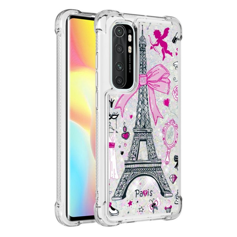 Hülle Xiaomi Mi Note 10 Lite Der Eiffelturm Glitzert
