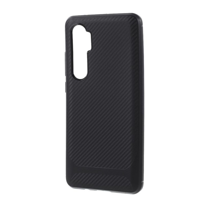 Hülle Xiaomi Mi Note 10 Lite Schwarz Handyhülle Einzelne Flexible Kohlefaser