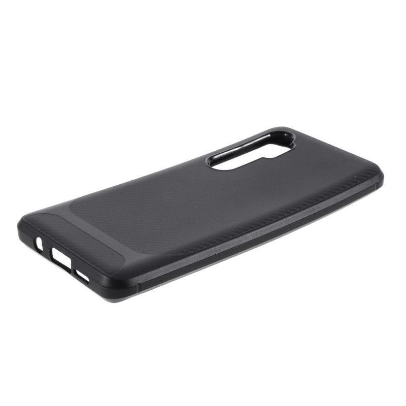 Hülle Xiaomi Mi Note 10 Lite Schwarz Handyhülle Einzelne Flexible Kohlefaser