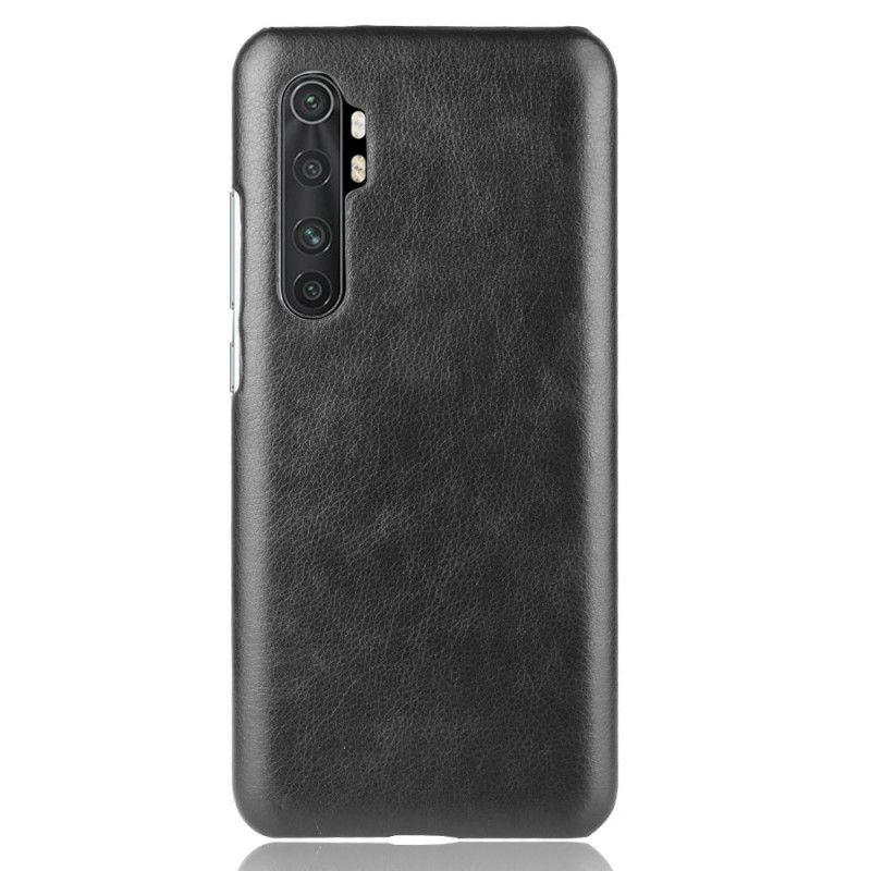 Hülle Xiaomi Mi Note 10 Lite Schwarz Handyhülle Performance Lychee Ledereffekt