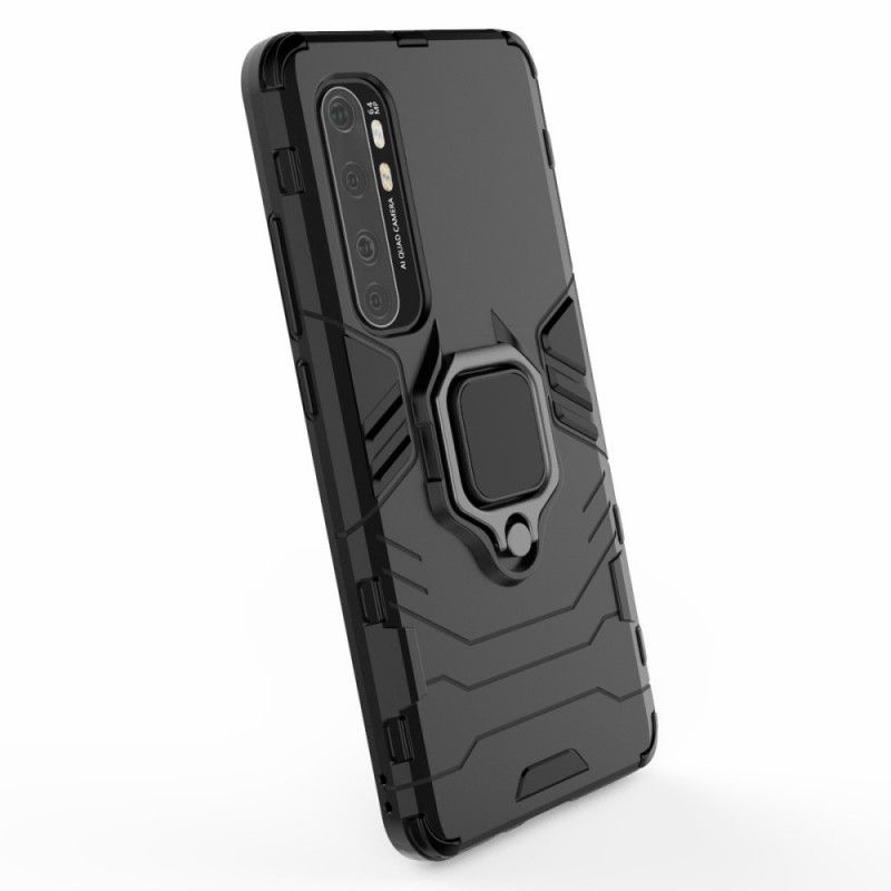 Hülle Xiaomi Mi Note 10 Lite Schwarz Handyhülle Widerstandsfähiger Ring