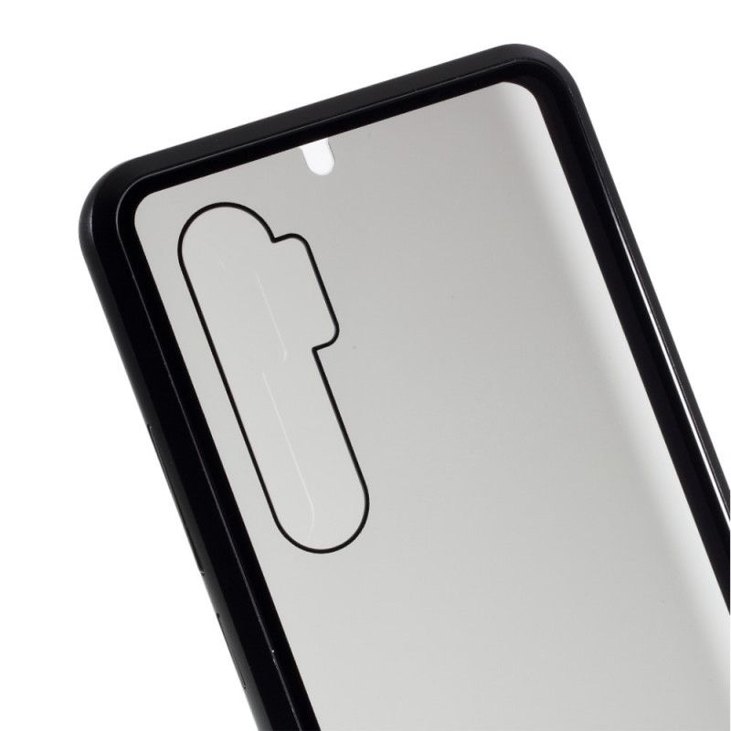 Hülle Xiaomi Mi Note 10 Lite Schwarz Metallkanten Und Doppelt Gehärtetes Glas
