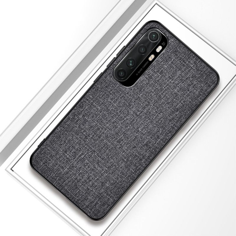 Hülle Xiaomi Mi Note 10 Lite Schwarz Stoffstruktur