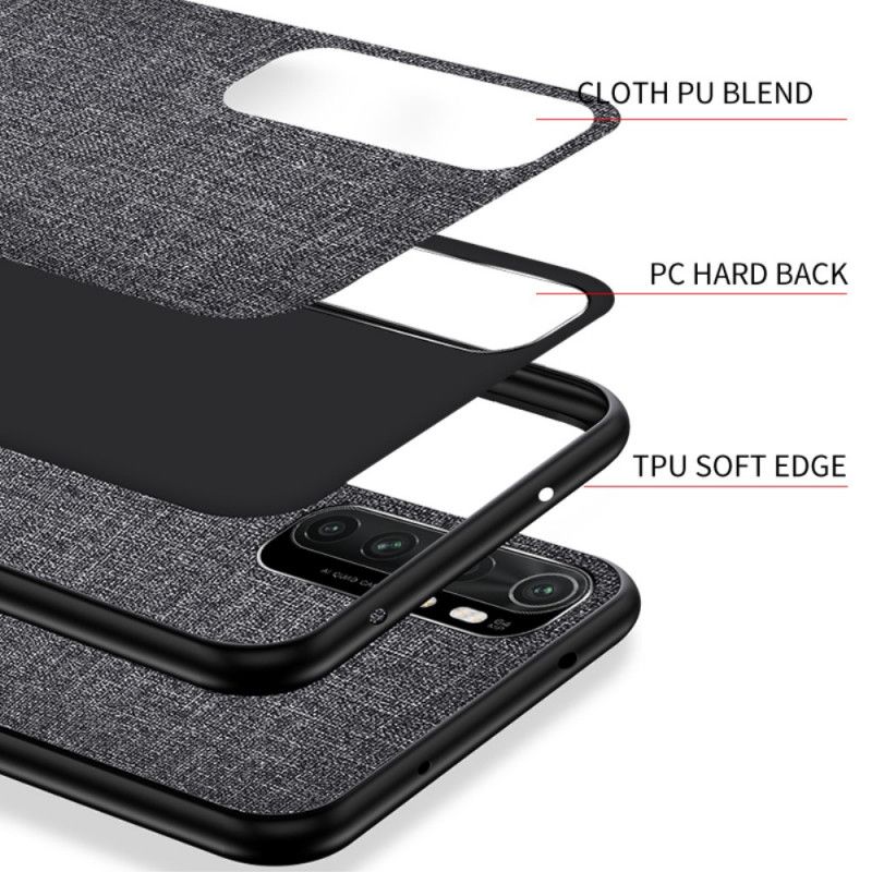 Hülle Xiaomi Mi Note 10 Lite Schwarz Stoffstruktur
