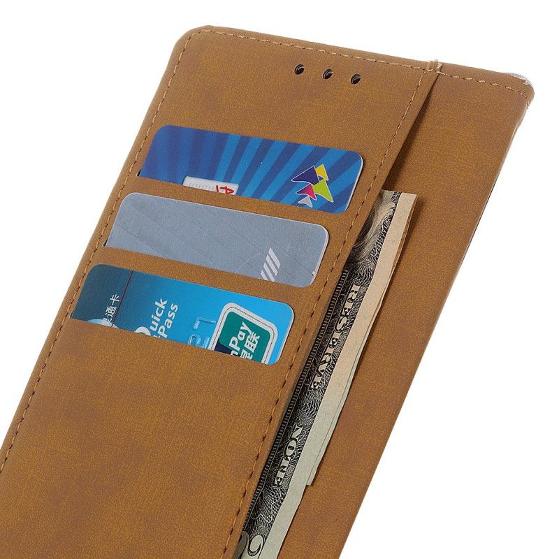 Lederhüllen Für Xiaomi Mi Note 10 Lite Schwarz Einfaches Kunstleder