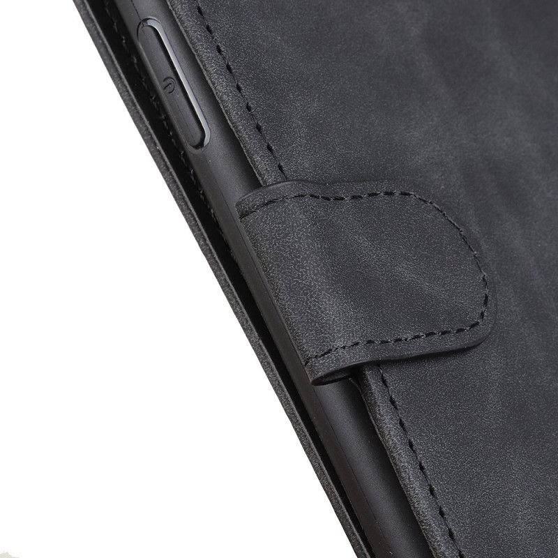 Lederhüllen Für Xiaomi Mi Note 10 Lite Schwarz Vintage Khazneh Ledereffektmatte