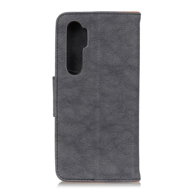 Lederhüllen Xiaomi Mi Note 10 Lite Grau Handyhülle Reversibler Magnetverschluss