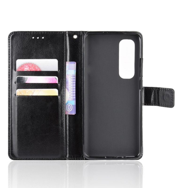 Lederhüllen Xiaomi Mi Note 10 Lite Schwarz Auffälliges Kunstleder
