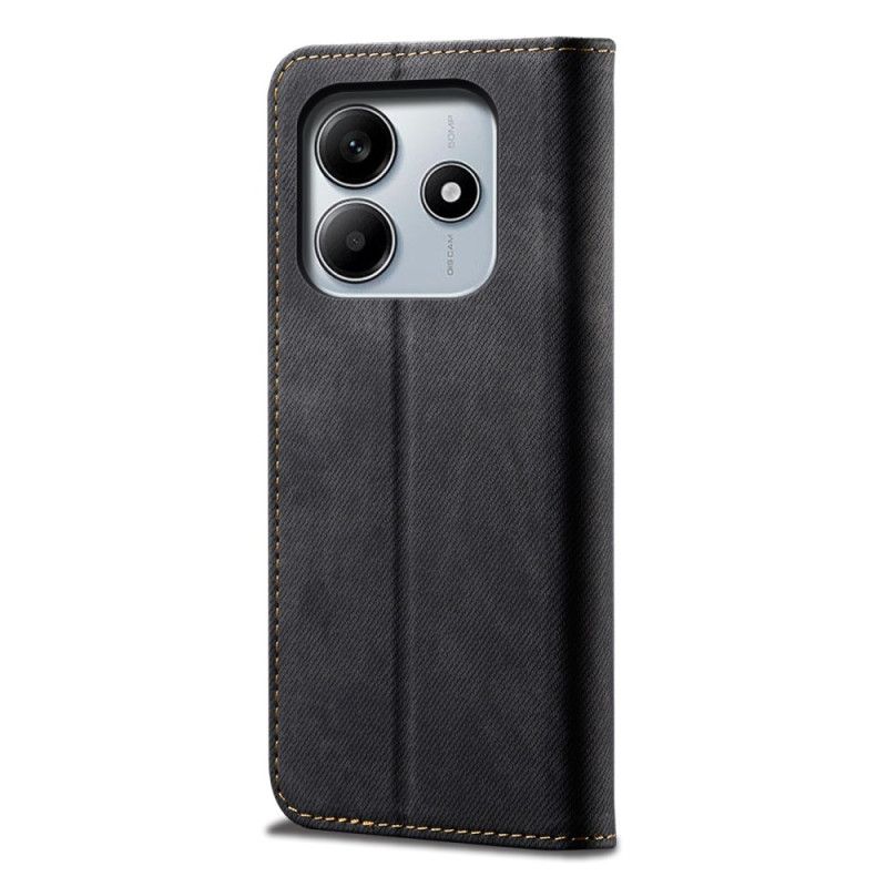 Flip Case Für Xiaomi Redmi Note 14 5g Denim-stoff