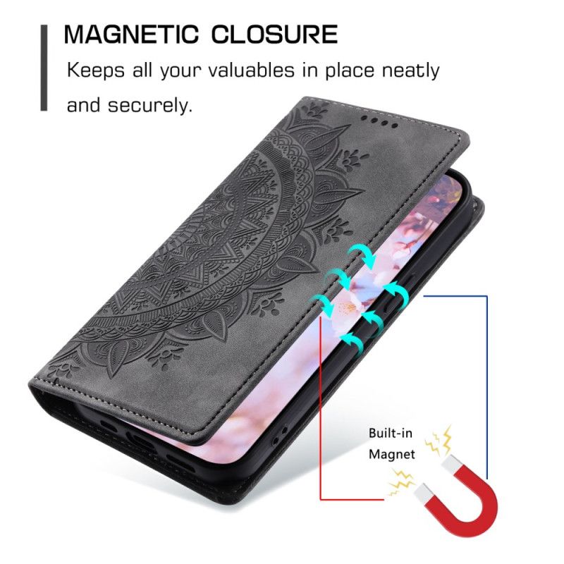 Flip Case Für Xiaomi Redmi Note 14 5g Mandala-wildlederoptik