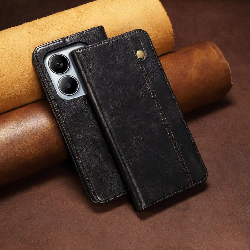 Flip Case Xiaomi Redmi Note 14 5g Gewachstes Kunstleder