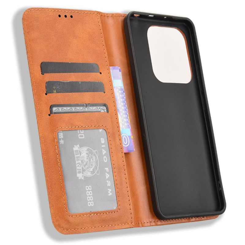 Flip Case Xiaomi Redmi Note 14 5g Vintage-rahmen