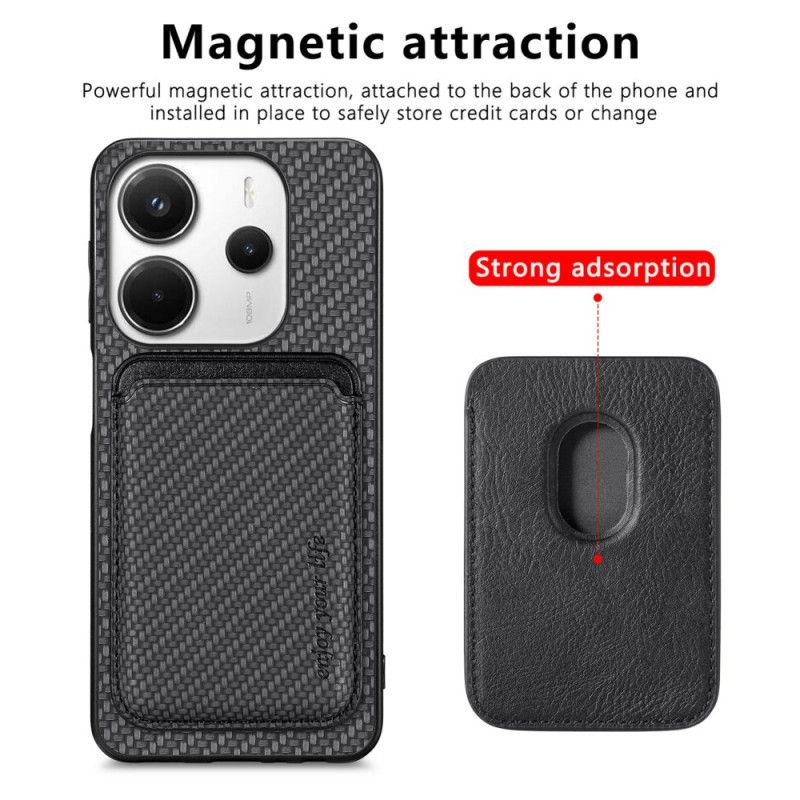 Hülle Xiaomi Redmi Note 14 5g Abnehmbarer Magnetischer Kartenhalter