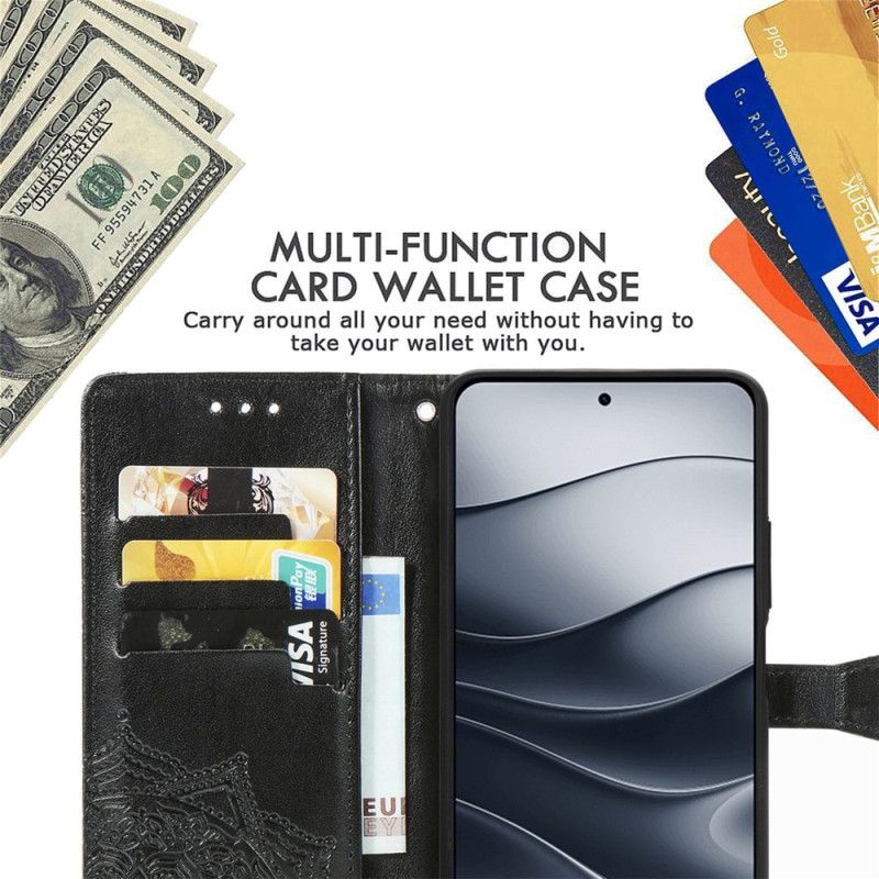 Lederhüllen Für Xiaomi Redmi Note 14 5g Barockes Mandala