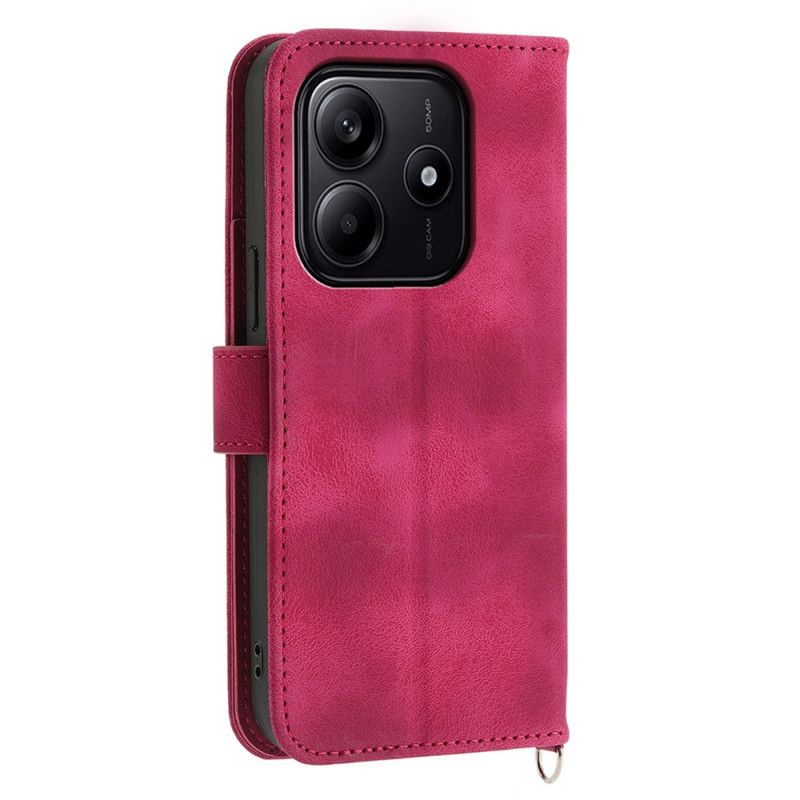 Lederhüllen Für Xiaomi Redmi Note 14 5g Geldbörse Mit Spitzenmuster Riemen Und Schulterriemen