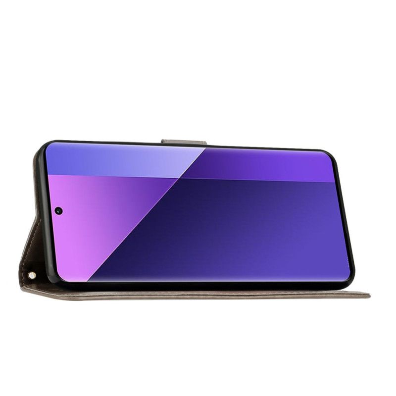 Lederhüllen Xiaomi Redmi Note 14 5g Handyhülle Blumen Und Schmetterlinge