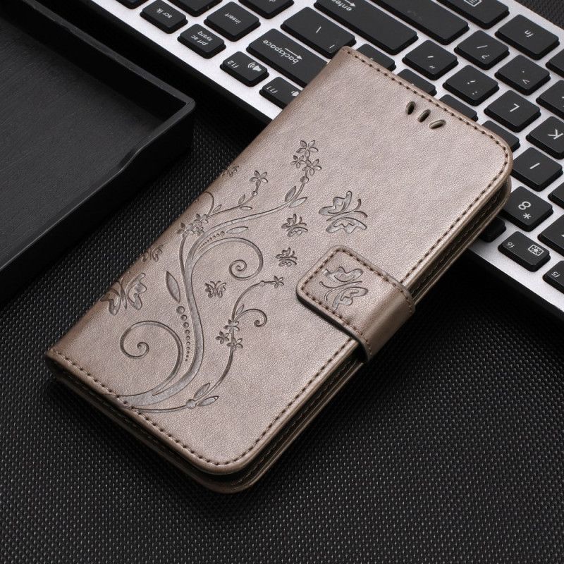 Lederhüllen Xiaomi Redmi Note 14 5g Handyhülle Blumen Und Schmetterlinge