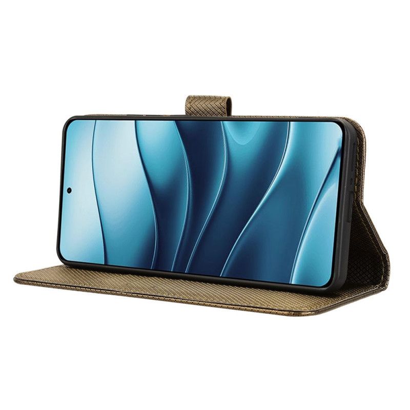 Lederhüllen Xiaomi Redmi Note 14 5g Handyhülle Diamantstruktur