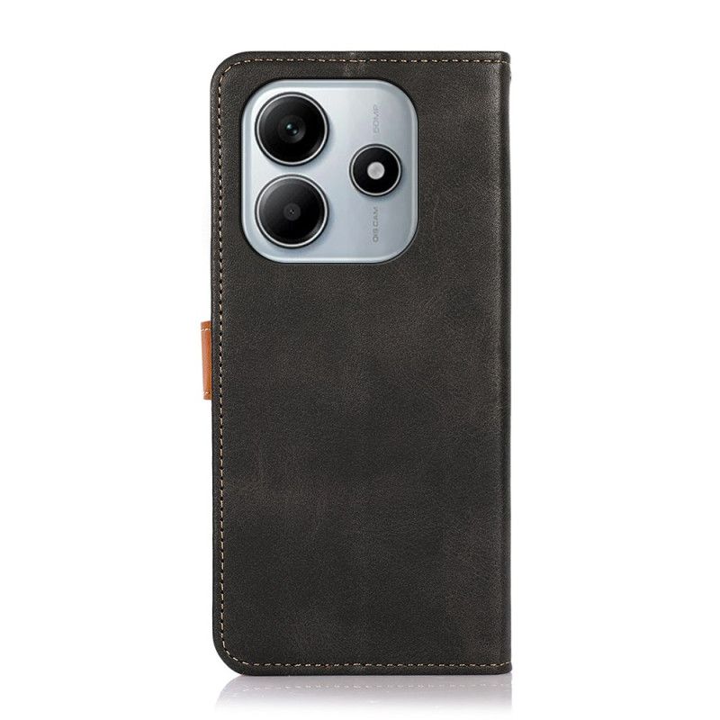 Lederhüllen Xiaomi Redmi Note 14 5g Handyhülle Goldener Verschluss Khazneh