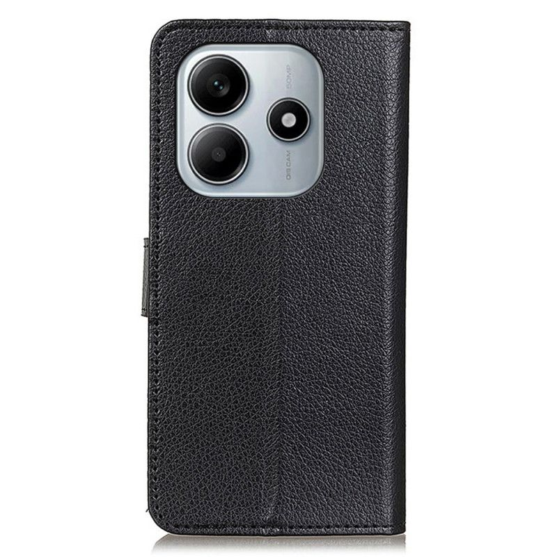 Lederhüllen Xiaomi Redmi Note 14 5g Handyhülle Traditionelles Litschi-kunstleder
