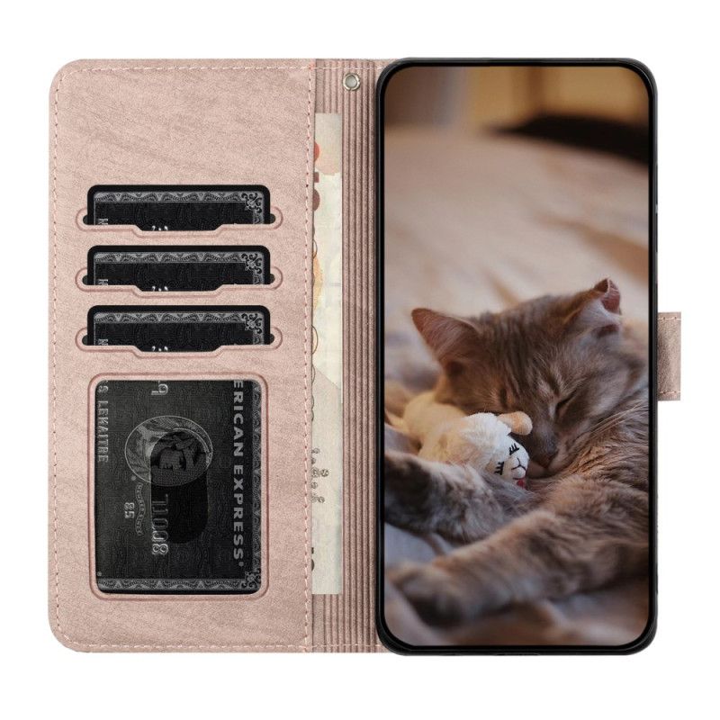 Lederhüllen Xiaomi Redmi Note 14 5g Katzenmuster Mit Trageriemen