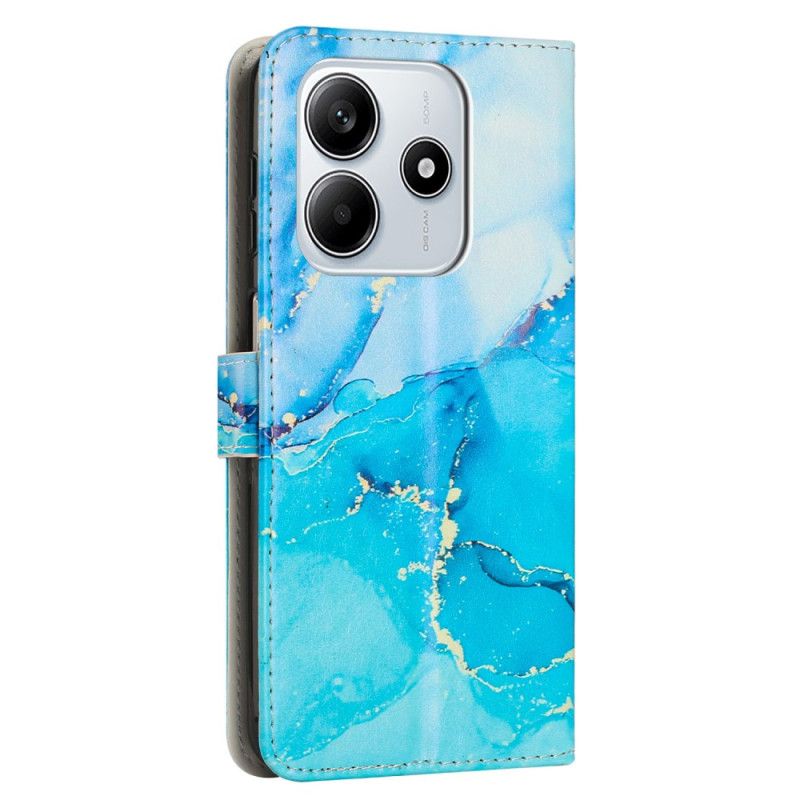 Lederhüllen Xiaomi Redmi Note 14 5g Marmor-optik Mit Trageriemen