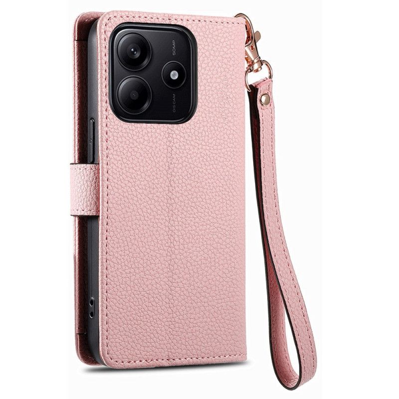 Lederhüllen Xiaomi Redmi Note 14 5g Rfid Mit Geldbörse Und Rfid-reißverschlusstasche