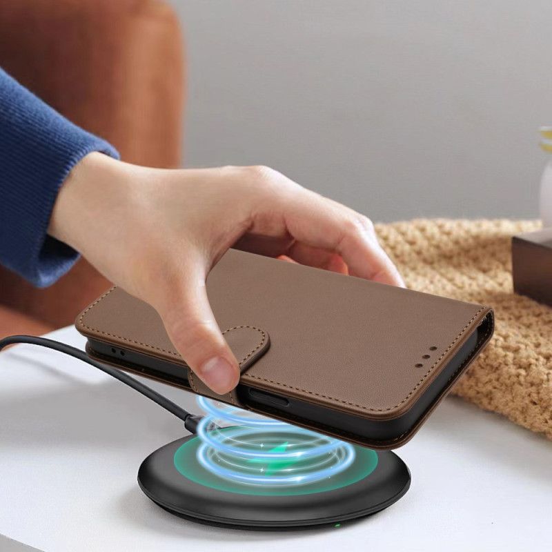 Lederhüllen Xiaomi Redmi Note 14 5g Schlicht Mit Trageband