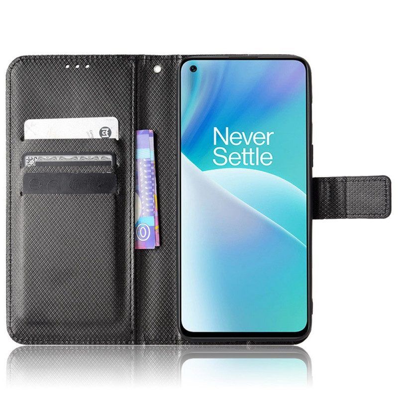 Flip Case Für OnePlus Nord 2T 5G Mit Kordel Kunstlederarmband