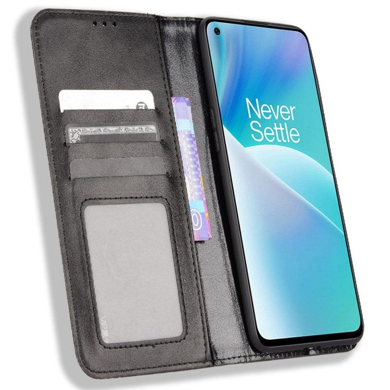 Schutzhülle Für OnePlus Nord 2T 5G Flip Case Stilisierter Lederstil
