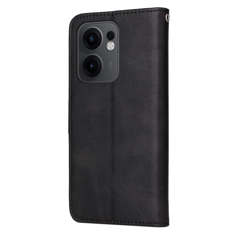 Lederhüllen Oppo Reno 13f 4g / 5g / 13 Fs 5g Handyhülle Glattes Kunstleder Mit Riemen