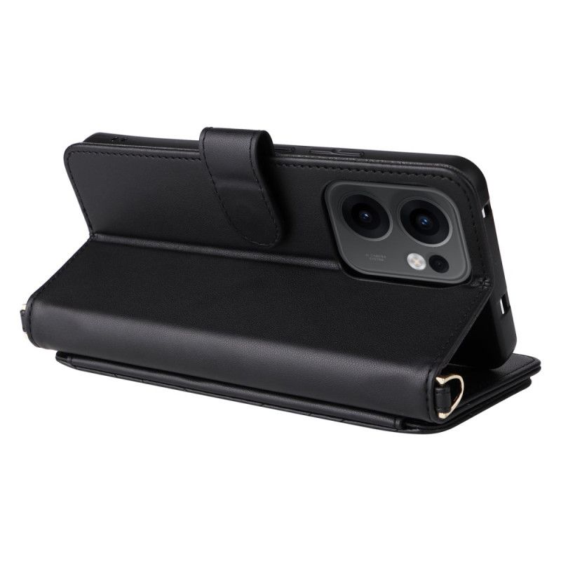 Lederhüllen Oppo Reno 13f 4g / 5g / 13 Fs 5g Premium-retro-schultertasche Mit Lanyard