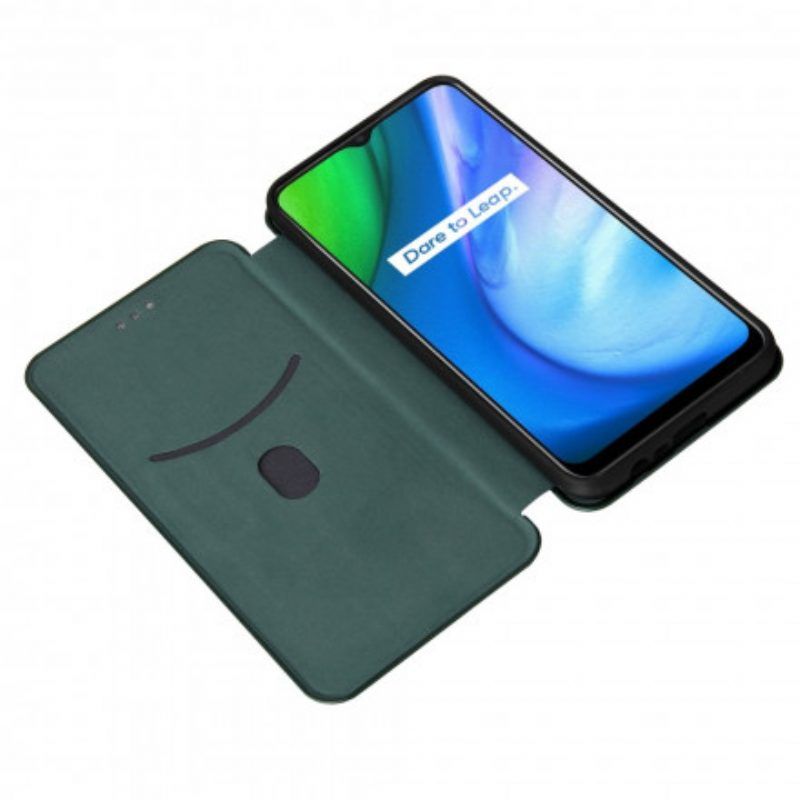 Schutzhülle Für Realme C21 Flip Case Kohlefaser