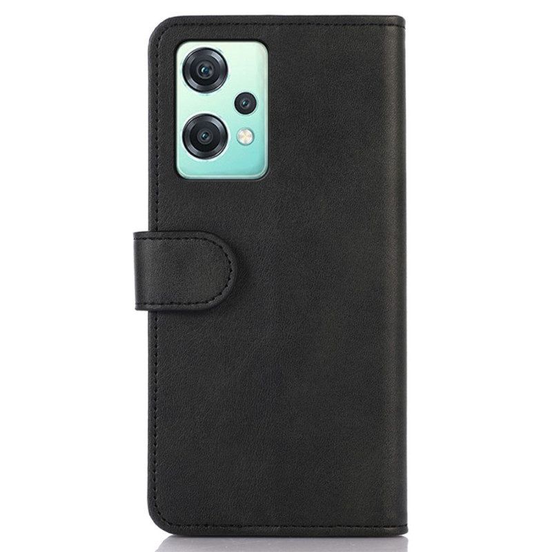 Flip Case Für OnePlus Nord CE 2 Lite 5G Einfarbiger Ledereffekt