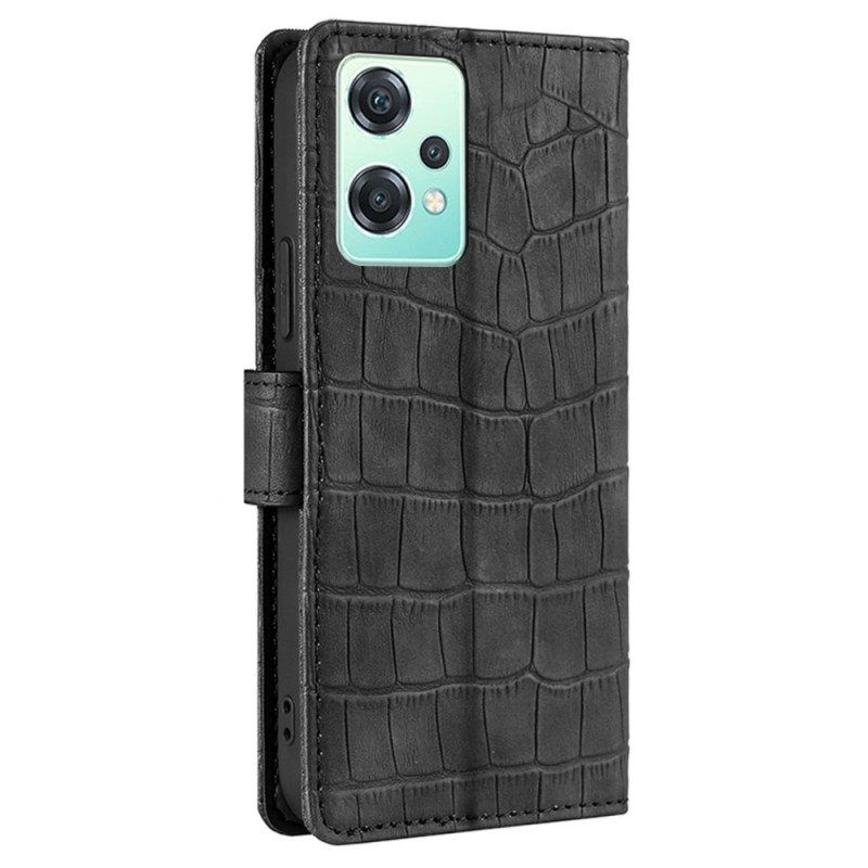 Flip Case Für OnePlus Nord CE 2 Lite 5G Krokodilleder-stil