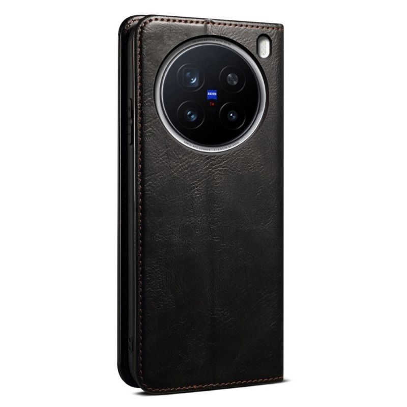 Flip Case Vivo X200 Pro Handyhülle Gewachstes Kunstleder
