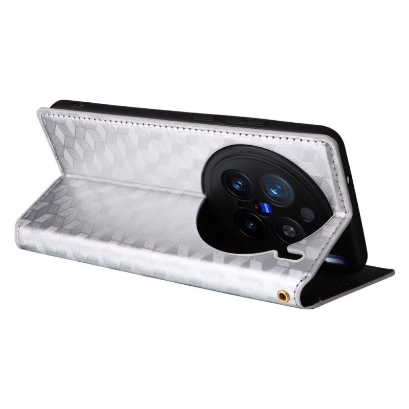 Flip Case Vivo X200 Pro Handyhülle Rautenmuster