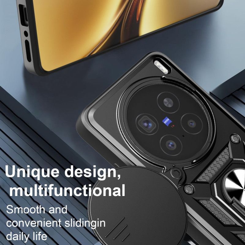 Hülle Für Vivo X200 Pro Schiebebare Kameraabdeckung Und Integrierter Ständer