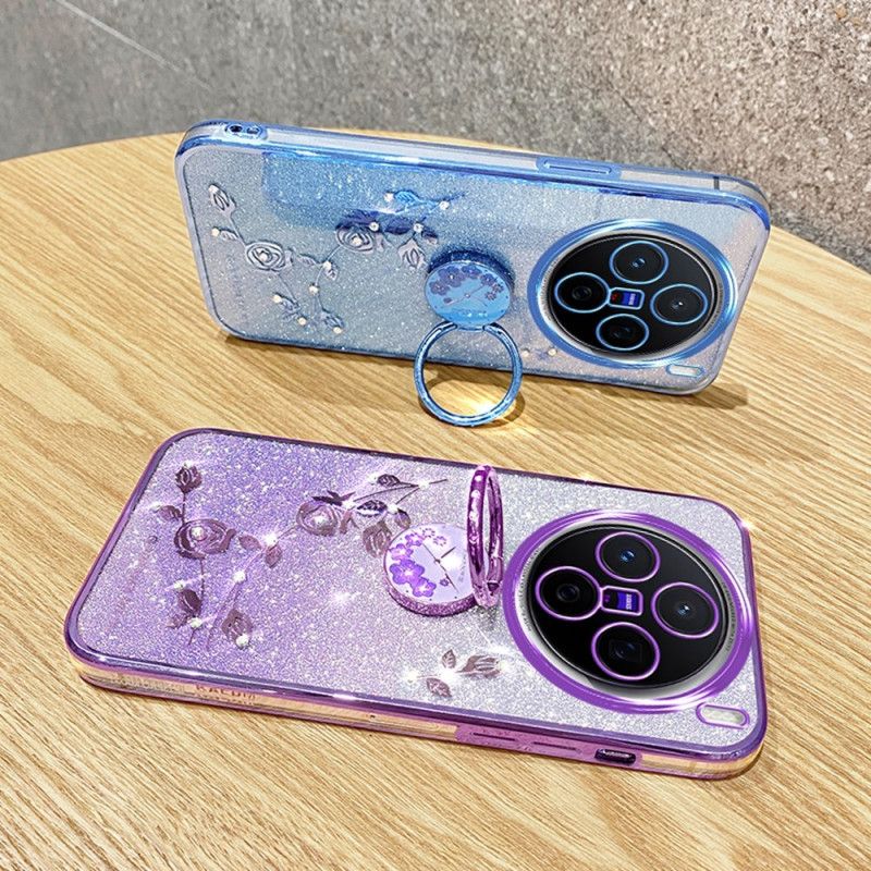 Hülle Vivo X200 Pro Handyhülle Ständer Mit Blumen Und Strasssteinen (kadem)