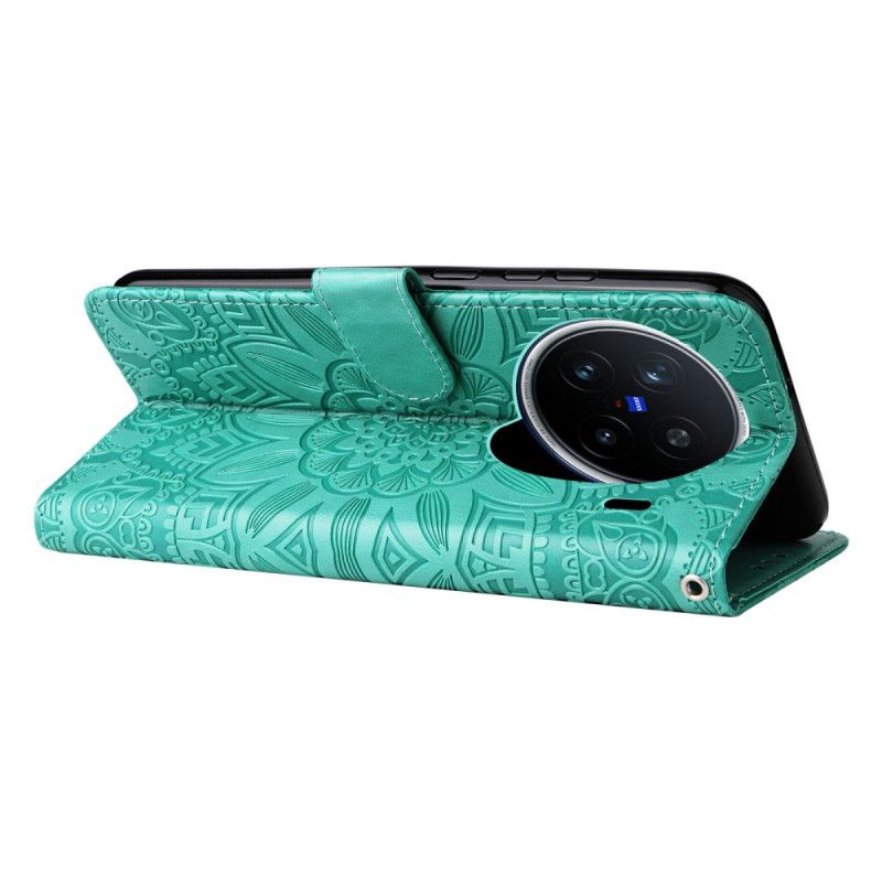 Lederhüllen Vivo X200 Pro Handyhülle Sonnenblumenmuster