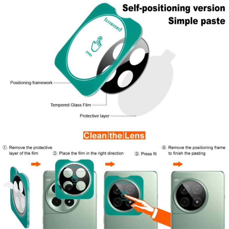 Linsenschutz Aus Gehärtetem Glas Für Vivo X200 Pro Mit Selbstpositionierendem Rahmen (schwarze Version)