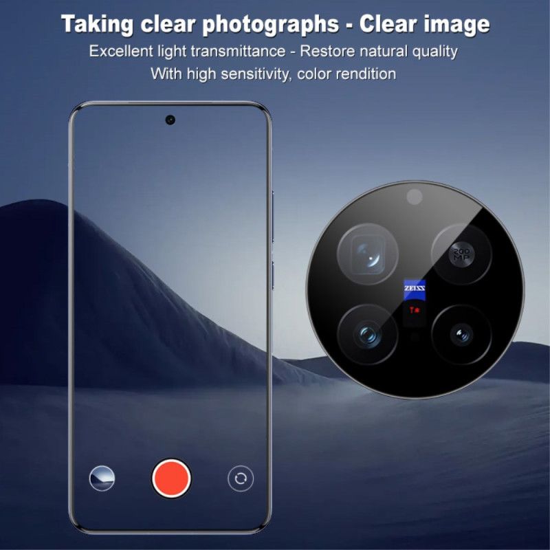 Linsenschutz Aus Gehärtetem Glas Für Vivo X200 Pro Mit Selbstpositionierendem Rahmen (schwarze Version)