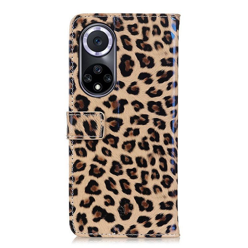 Flip Case Für Honor 50 Einfacher Leopard