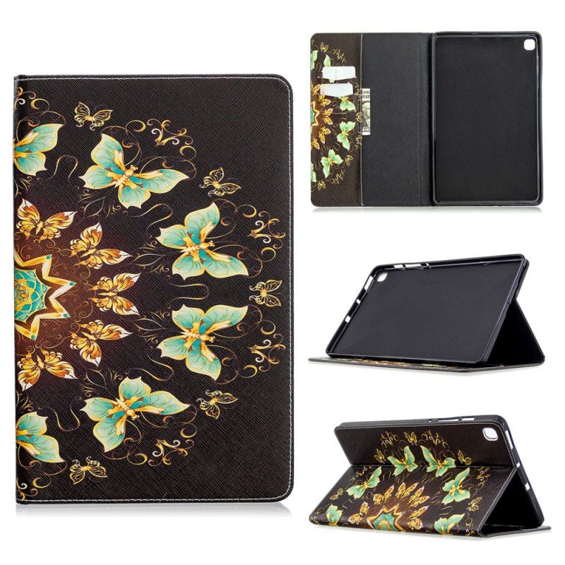 Case Für Samsung Galaxy Tab S6 Lite Schwarz Schmetterlingsserie