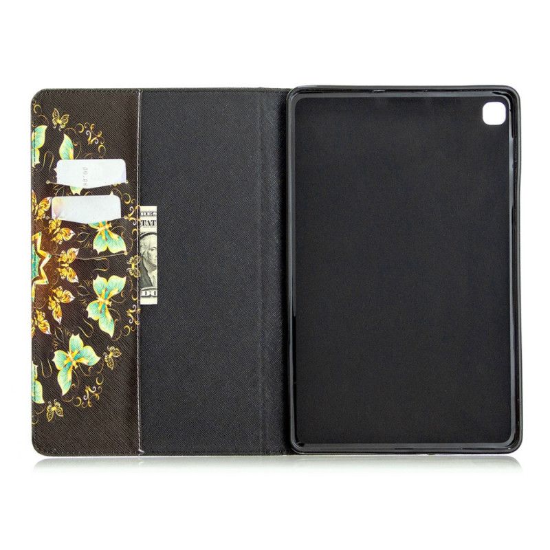 Case Für Samsung Galaxy Tab S6 Lite Schwarz Schmetterlingsserie