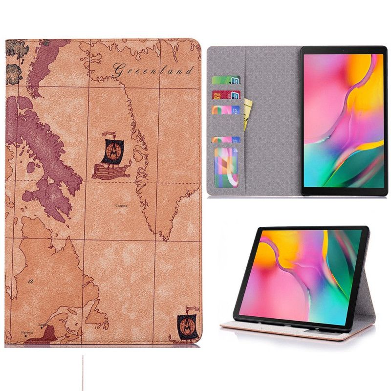 Case Samsung Galaxy Tab S6 Lite Grau Vintage-Karte