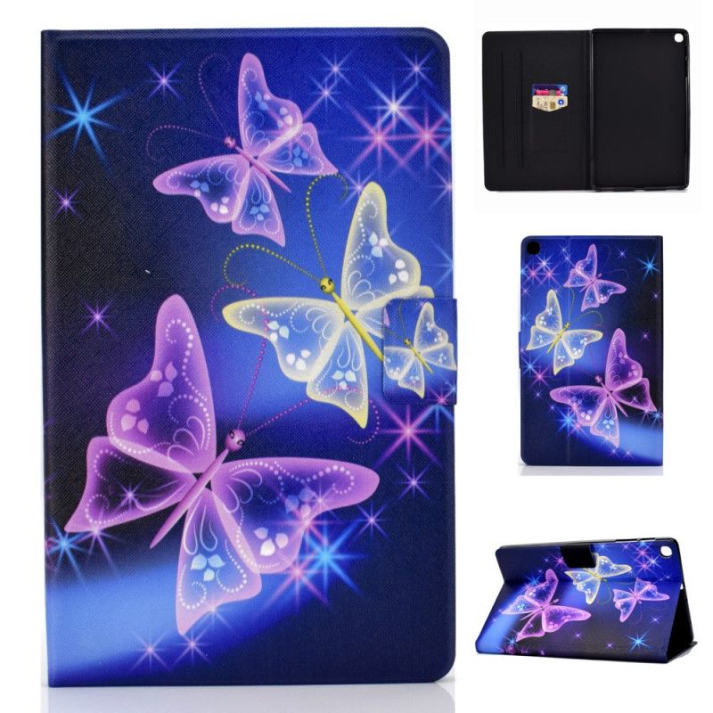 Lederhüllen Für Samsung Galaxy Tab S6 Lite Dunkelblau Schmetterlingsfee