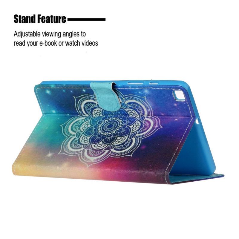 Lederhüllen Für Samsung Galaxy Tab S6 Lite Schwarz Mandala-Serie